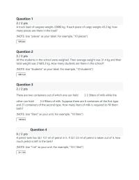 Math Question 12  2 ptsA truck load of