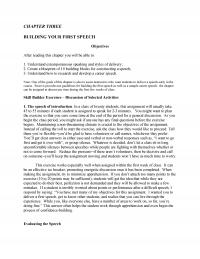 Speech Chapter 3 Three Building Your First Speech Objectives After Reading This You