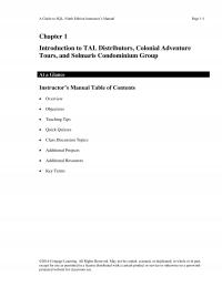 Programming Languages Chapter 1 Guide Sql Ninth Edition Instructors Manual Page Introduction Tal Distributors Colonial