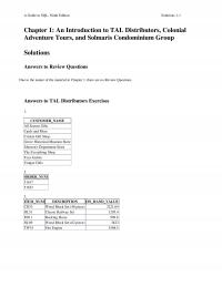Programming Languages Chapter 1 Homework Guide Sql Ninth Edition Solutions Introduction Tal Distributors Colonial Adventure Tours