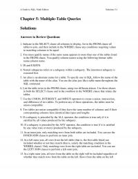 Programming Languages Chapter 5 Homework Guide Sql Ninth Edition Solutions Multipletable Queries Solutions Answers Review Questions