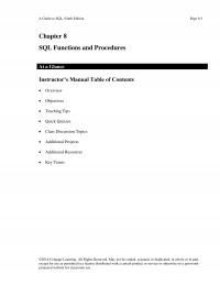 Programming Languages Chapter 8 Guide Sql Ninth Edition Page Sql Functions And Procedures Glance Instructors