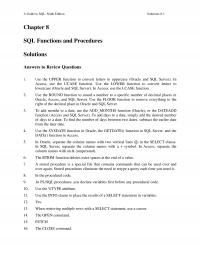 Programming Languages Chapter 8 Homework Guide Sql Ninth Edition Solutions Sql Functions And Procedures Solutions Answers