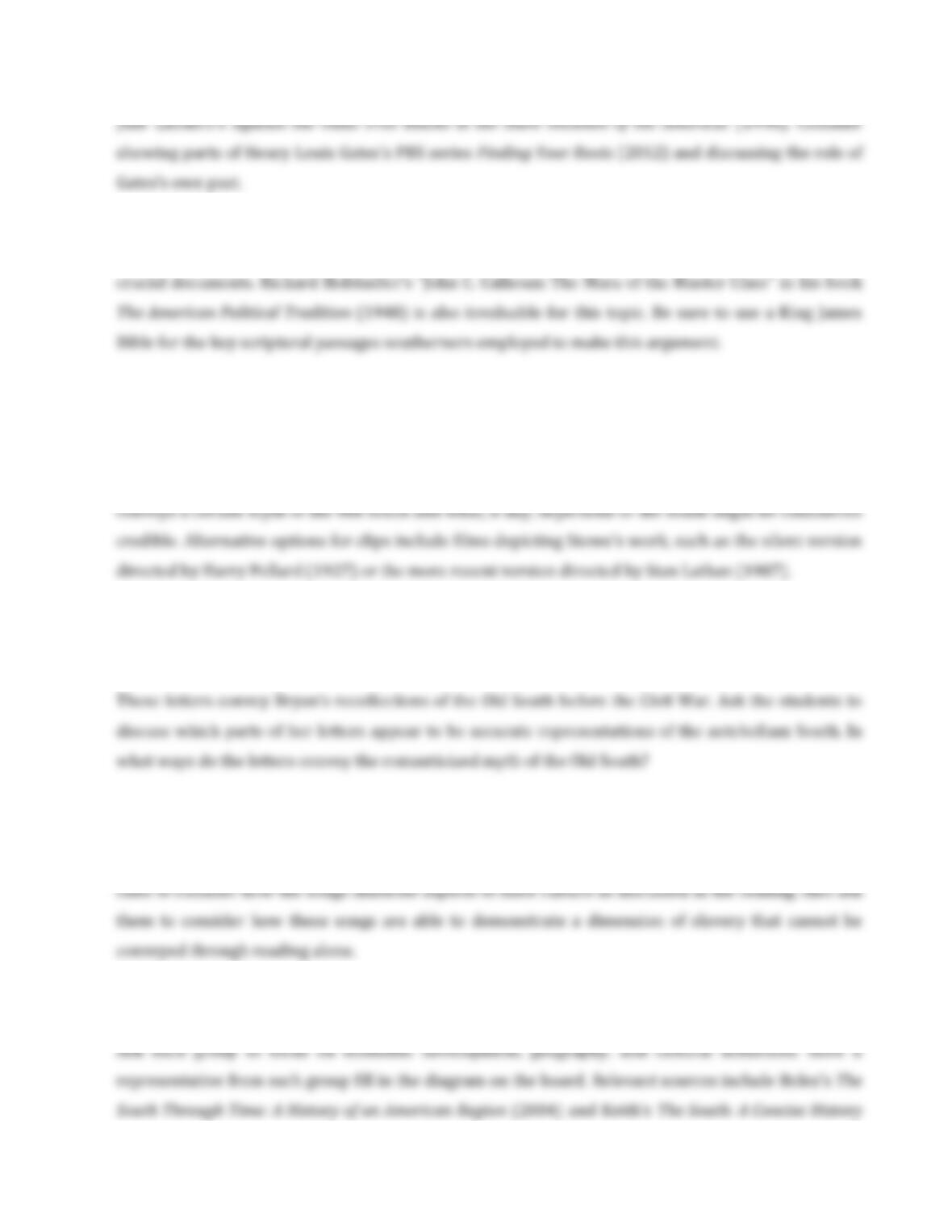 History Chapter 11 The South Slavery And King Cotton This Discusses The