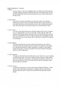 Sample Speaking Test Scenarios Health You Have Come Visit Your Sondaughter Who