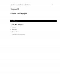 Algorithms Chapter 11 Algorithms Sequential Parallel And Distributed Graphs And Digraphs Glance Table Contents