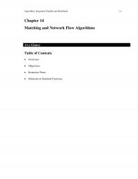 Algorithms Chapter 14 Algorithms Sequential Parallel And Distributed Matching And Network Flow Algorithms Glance