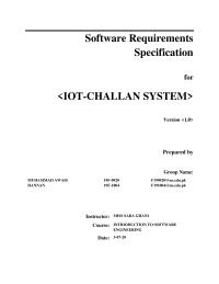 Software Requirements Specification
