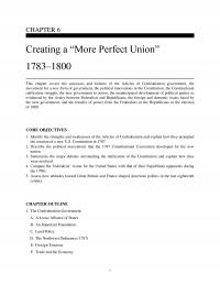 History Chapter 6 Creating More Perfect Union This Covers The Successes And Failures