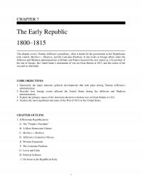 History Chapter 7 The Early Republic This Covers Thomas Jeffersons Presidency What Meant