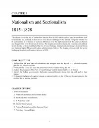 History Chapter 9 Nationalism And Sectionalism This Covers The Rise Nationalism After The