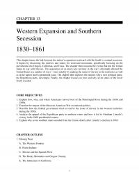 History Chapter 13 Western Expansion And Southern Secession This Traces The Link Between