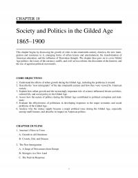 History Chapter 18 Society And Politics The Gilded Age This Begins Discussing The