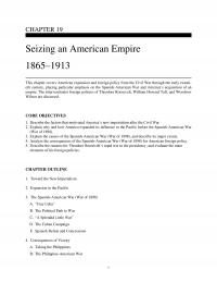 History Chapter 19 Seizing American Empire This Covers American Expansion And Foreign Policy