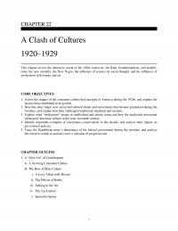 History Chapter 22 Clash Cultures This Covers The Defensive Mood The Nativism The