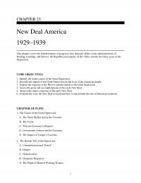 History Chapter 23 New Deal America This Covers The Transformation Progressivism Domestic Affairs