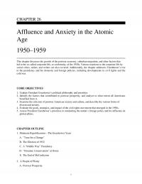 History Chapter 26 Affluence And Anxiety The Atomic Age This Discusses The Growth