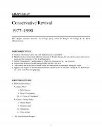History Chapter 29 Conservative Revival This Examines Domestic And Foreign Policy Under The
