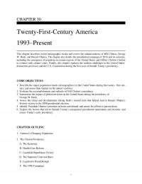 History Chapter 30 Twentyfirstcentury America Present This Describes Recent Demographic Trends And Covers