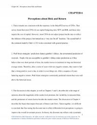 Finance Chapter 6 Perceptions About Risk And Return Perceptions About Risk And Return