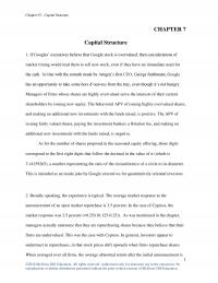 Finance Chapter 7 Capital Structure Capital Structure Googles Executives Believe That Google Stock