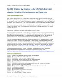 Business Communication Chapter 5 Crafting Effective Sentences And Paragraphs Part By Lecture Notes Amp Exercises