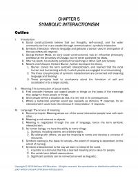 Speech Chapter 5 Symbolic Interactionism Outline Introduction Social Constructionists Believe That Our Thoughts Selfconcept