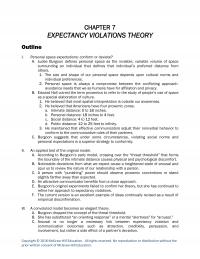 Speech Chapter 7 Expectancy Violations Theory Outline Personal Space Expectations Conform Deviate Judee Burgoon
