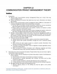 Speech Chapter 12 Communication Privacy Management Theory Outline Introduction Petronio Sees Communication Privacy Management