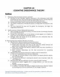 Speech Chapter 16 Cognitive Dissonance Theory Outline Dissonance Discord Between Behavior And Belief Identified