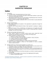 Speech Chapter 24 Narrative Paradigm Outline Introduction For Walter Fisher Storytelling Epitomizes Human Nature