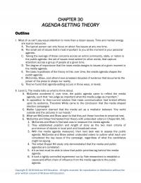 Speech Chapter 30 Agendasetting Theory Outline Most Cant Pay Equal Attention More Than Dozen
