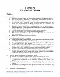 Speech Chapter 32 Standpoint Theory Outline Introduction Standpoint Theorists Suggest Our View The World