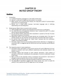 Speech Chapter 33 Muted Group Theory Outline Introduction Cheris Kramarae Language Manmade Construction Womens