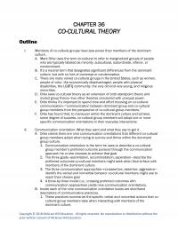 Speech Chapter 36 Cocultural Theory Outline Members Cocultural Groups Have Less Power Than Members