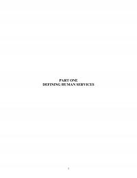 Counseling Chapter 1 Part One Defining Human Services One Introduction Human Services Goals