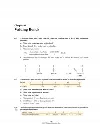 Banking Chapter 6 Homework Valuing Bonds Fiveyear Bond With Face Value Has Coupon Rate With