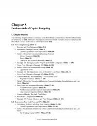 Banking Chapter 8 Fundamentals Capital Budgeting Outline The Following Outline Correlated The