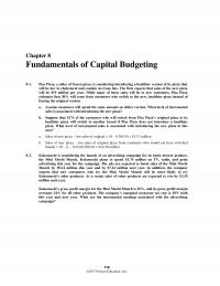 Banking Chapter 8 Homework Fundamentals Capital Budgeting Pisa Pizza Seller Frozen Pizza Considering Introducing Healthier