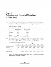 Banking Chapter 19 Homework Valuation And Financial Modeling Case Study You Would Like Compare Idekos