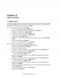 Banking Chapter 21 Option Valuation Outline The Following Outline Correlated The Powerpoint