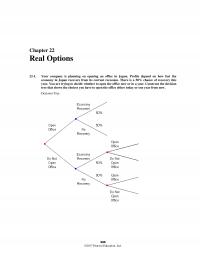 Banking Chapter 22 Homework Real Options Your Company Planning Opening Office Japan Profits Depend How