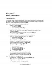 Banking Chapter 23 Raising Equity Capital Outline The Following Outline Correlated The
