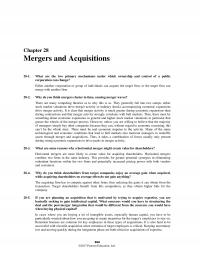 Banking Chapter 28 Homework Mergers And Acquisitions What Are The Two Primary Mechanisms Under Which