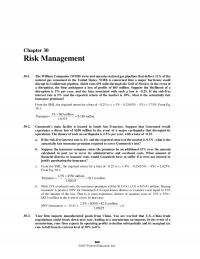 Banking Chapter 30 Homework Risk Management The William Companies Wmb Owns And Operates Natural Gas