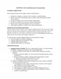 Speech Chapter 5 The Verbal Dimension Communication Learning Objectives After Studying The Topics This