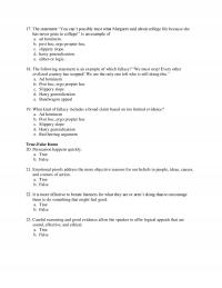 Speech Chapter 16 The Statement You Cant Possibly Trust What Margaret Said About College Life