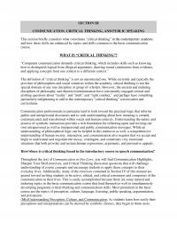Speech Section III Section Iii Communication Critical Thinking And Public Speaking This Section Briefly Considers