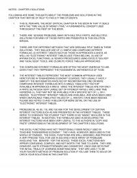Industrial Engineering Chapter 2 Excel Notes Solutions Following Are Some Thoughts About The Problems And Solutions