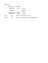 Industrial Engineering Chapter 3 Excel Problem Facepar Value Bond Rate Per Year Paymentsyr Annual Years Purchase Price